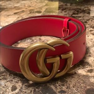 authentic Gucci red double G belt